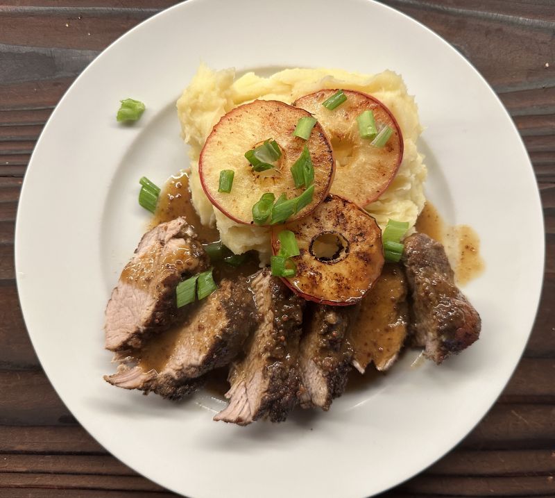 Pork Tenderloin in Orange Pumpkin Spice Sauce